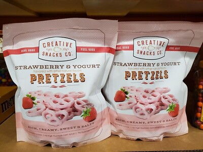 Creative Snacks Co Strawberry & Yogurt Pretzles 1 Lb 10 Ounce Kosher, 2-PACK -image