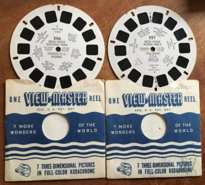 Mesa Verde Nat'l Park Colorado Sawyer's Vintage 1949 View-Master Reels #226 #227-image