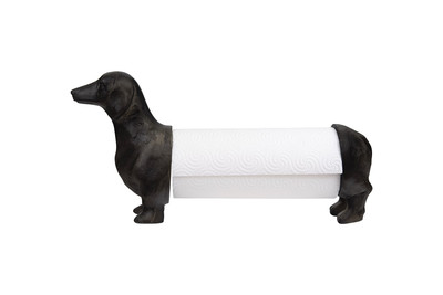 Creative Co-Op Dachshund Dog Paper Towel Holder Entertaining Tools Bronze-image