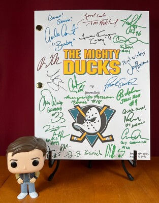 The Mighty Ducks Script Signed- Autograph Reprints- 120 Pages- Hockey-image