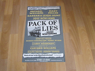 Joss ACKLAND in PACK of LIES by Hugh Whitmore Original LYRIC Theatre Poster -image