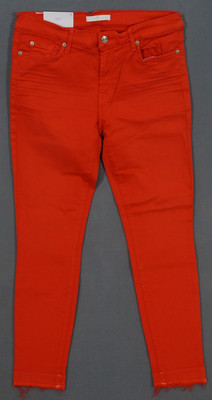 UK03418 **7 FOR ALL MANKIND** SUPER SLIM FIT WOMENS JEANS sz31 ORANGE-image
