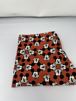 LuLaRoe Disney OS burnt orange winking Mickey Mouse leggings unicorn Preowned-image