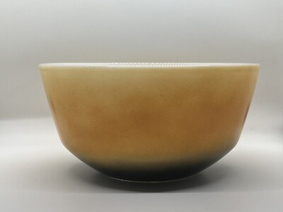 Vintage Anchor Hocking Fire King 8 inch Bowl Orange & Black Ombré-image