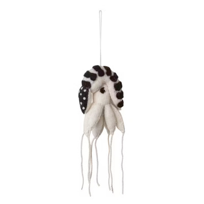 Creative Co-op Handmade Jellyfish Felt Ornament Bauble-image