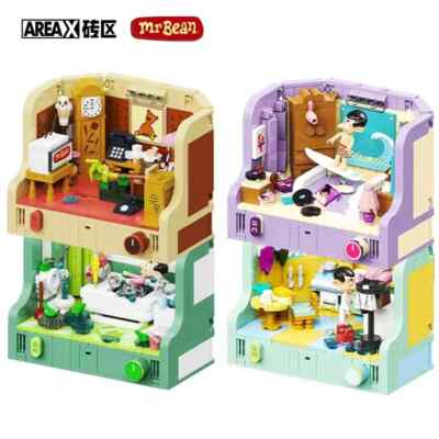 Anime Mr.Bean House Scene Series Building Block Creativity Classic Houses Bricks-image