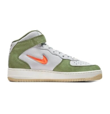Size 10.5 - Nike Air Force 1 Mid QS Oil Green Orange-image
