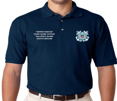 COAST GUARD STATION SULLIVAN'S ISLAND* SC  *POLO EMBROIDERED.OFFICIALLY LICENSED-image