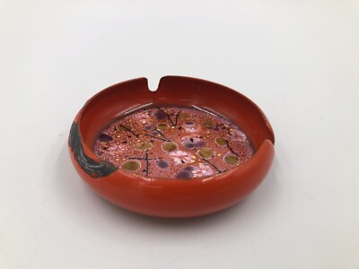 Artisan House Enamel Steel Ashtray - Orange Dual Cigarette - MCM-image