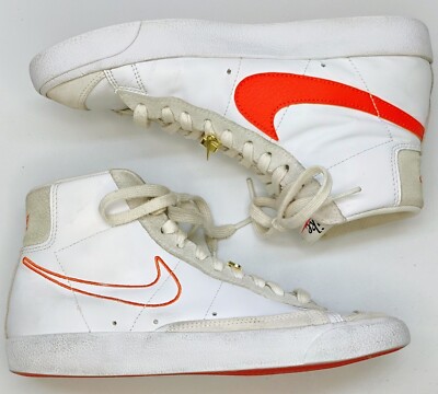 Nike blazer mid 77 SE First  Use Women's Sz 9 Orange/White Athletic Shoes U-3-image
