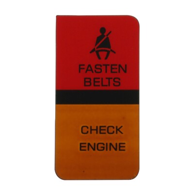Fasten Belts - Check Engine Center Warning Light Lens For 1980-1982 Corvette-image