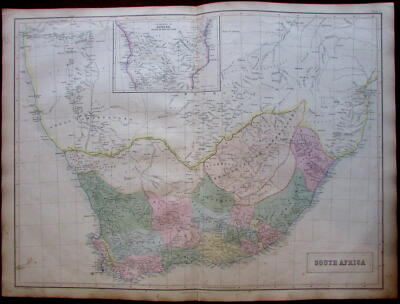 South Africa Orange Free State c.1860 A & C Black Bartholomew map-image