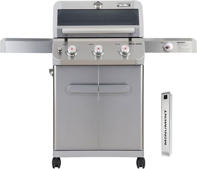Monument Grills Outdoor Barbecue Stainless Steel 3 Burner Propane Gas Grill-image