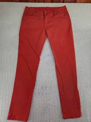 Exocet Jeans Womens 14 34 Waist Burnt Orange Denim Mid Rise Straight leg-image