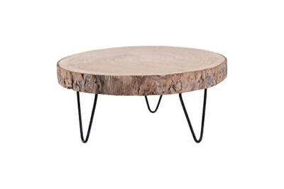 Creative Co-Op Decorative Paulownia Wood Pedestal, Natural-image