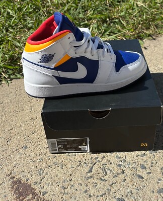 Jordan 1 Mid white/laser orange-image