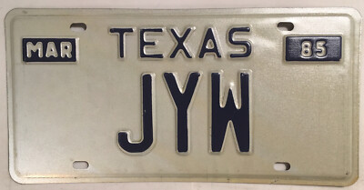Vanity JYW license plate James Jim John Joe Jared Joss Jerry Jill Julia Justin-image