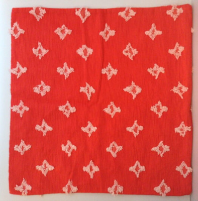 Mid-Century Modern Style Set Of Orange And White Pillow Covers 17x17-image