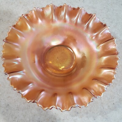 Vintage Duncan Iridescence Bowl Peach 8.5