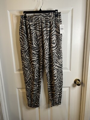 La La Land Creative Co Zebra Joggers Size Medium NWT-image