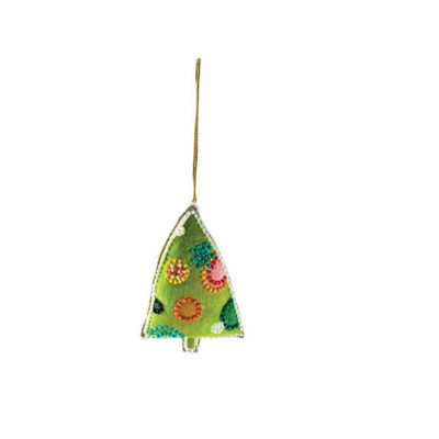 Creative Co-op Christmas Tree with Spots Ornament Bauble-image