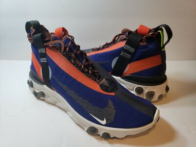 Nike React Runner Mid WR ISPA Blue Void Team Orange AT3143-400 - Size 5.5-image