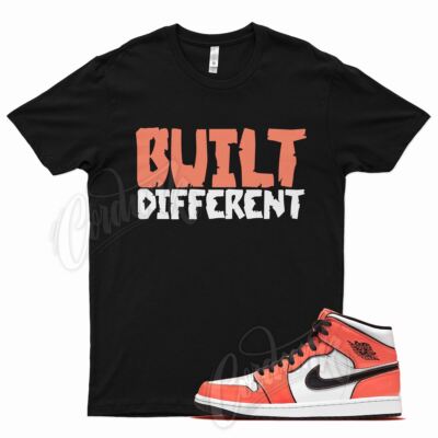 Black BUILT T Shirt for Air J1 1 Mid SE Turf Orange 90 270 Flyease Vapormax-image