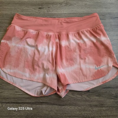 Nike Dri-Fit Eclipse Mid-Rise Althetic Shorts Size Xlarge Peach/Orange-image