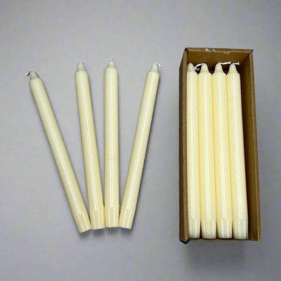 CREATIVE CO-OP (12 PACK) Taper Candles Unscented 10 Hr Burn 10