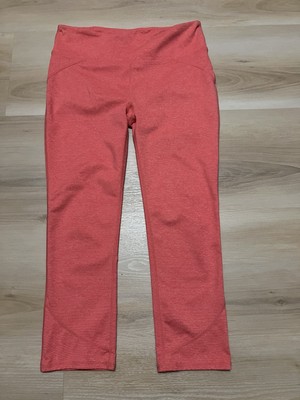 FABLETICS Womens Small Mid Rise Leggings Orange Coral Cropped Capri-image