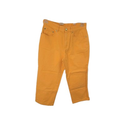 Lauren Jeans Chino Bermuda Shorts Sz 4  Mid Rise Orange Cotton Shorts-image