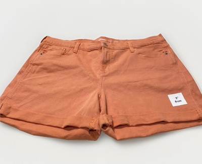 Old Navy Boyfriend Mid Rise Shorts Size 14, Brand New Peachy Orange for Golf etc-image