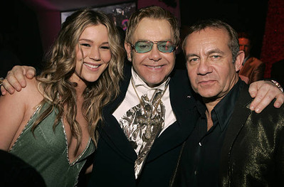 Joss Stone Sir Elton John Bernie Taupin at 13th Elton John AIDS Fo- Old Photo 2-image