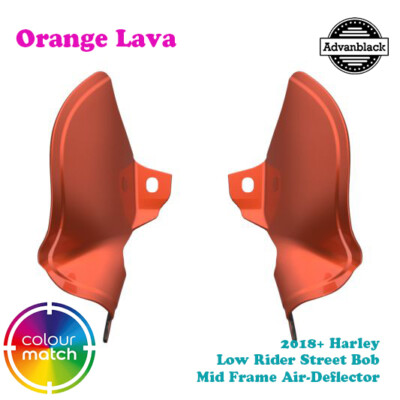Orange Lava Mid Frame Air-Deflector fit 18+ Harley Fat Bob-image