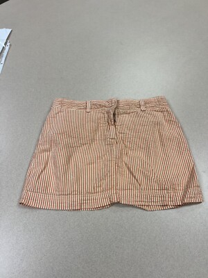 Tailor Vintage Womens Skirt  Orange Striped Preppy Size 6 250-image