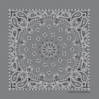 Carolina Creative Bandanna (Charcoal) Paisley Print 22