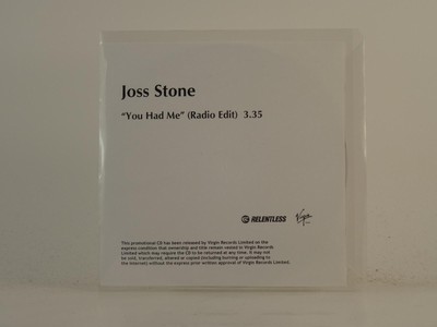 JOSS STONE YOU HAD ME (H1) 1 Track Promo CD Single with White Sleeve RELENTLESS -image