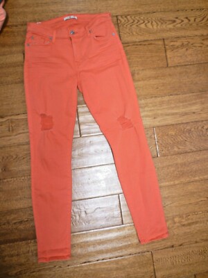 Women’s Jeans Seven 7 Jeans for all Mankind Jeans Bright Coral Sz 27 (C860)-image