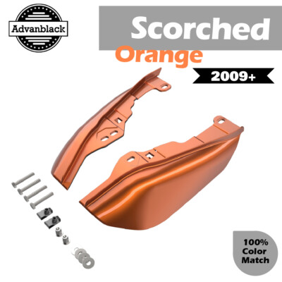 Scorched Orange Mid Frame Air Deflector Heat Shield Fits Harley Street Road 09+-image