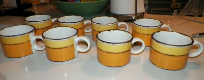 VINTAGE SUN STONEHENGE MIDWINTER MCM MID CENTURY MODERN CUPS MUGS EIGHT (8)-image