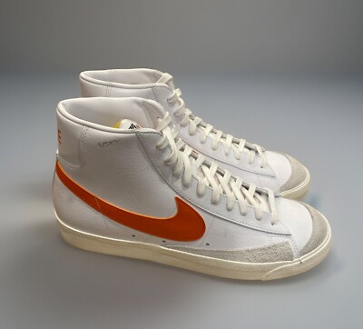 2163) Nike Blazer Mid ‘77 Vintage White Campfire Orange BQ6806-110 Men’s Size 12-image