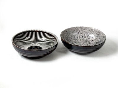 Brown Contemporary Japanese Style Small Dish (2-piece set) - Creative Co-Op-image