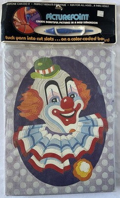 Vintage Creative Classics Picturepoint Yarn Art 1985 CLOWN 12