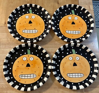 Set of 4 Creative Co-Op Halloween Jack-o-Lantern 8