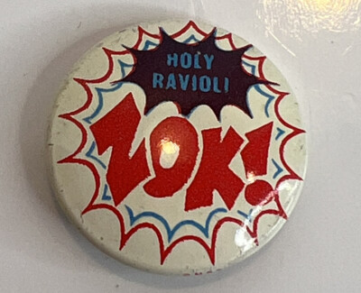 Batman Zok! Holy Ravioli Vtg 1966 DC Comic Book Pin Back Creative Co-image