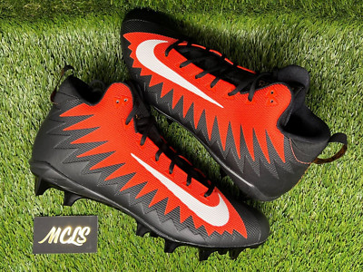 Nike Alpha Menace Pro Mid TD WD Blk/Orange Size 15 OSU Beavers Promo Cleats-image