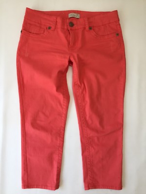 Seven 7 Jeans Melon Color Crop Stretch 12 EUC Short -image