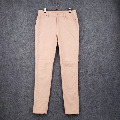 Chicos Jeans Womens 0R US 4R Orange Jeggings Jacquard Denim Mid Rise Stretch-image