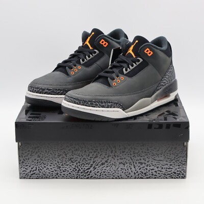CT8532-080 Nike Air Jordan 3 Retro Fear Night Stadium Total Orange Black (Men's)-image