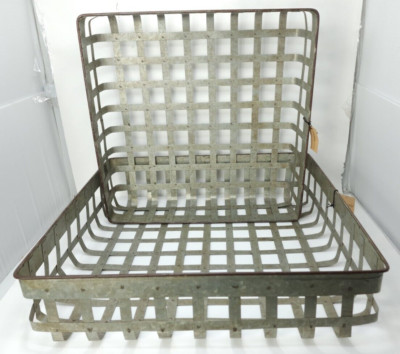 Creative Co-op 2pc Decorative Square Galvanize Metal Basket Set 20